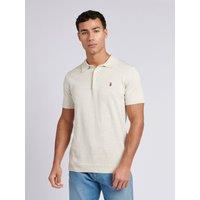 U.S. POLO ASSN. Men's Combed Cotton Polo Shirt in Natural | Size: Small