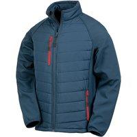 Result Men's Black Compass Padded Soft Shell Jacket in Navy | Size: Small