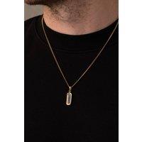 Outrage London Men's 18K Gold Lapis Lazuli Pendant Necklace | Size: 18 inches