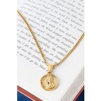 Outrage London Men's 18K Gold St Mary Pendant Cuban Necklace | Size: 22 inches