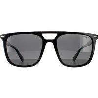 Polaroid Men's Rectangle Black Grey Polarized Sunglasses