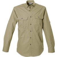 TAG Safari Men's Safari Shirt for Men - L/Sleeve in Khaki | Size: Small