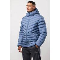 GYM KING Men's Endurance Puffer Jacket Slate Blue | Size: Medium