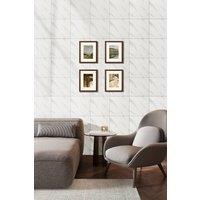 Living and Home 10pcs Self-Adhesive White Marble PVC Wallpapers, 40x40cm | Size: 40x40 cm