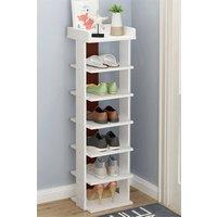 Living and Home 7-Tier Shoe Rack Organizer Shoe Storage Stand Shelf in White