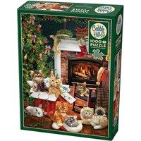 Cheatwell Games Cobble Hill Christmas Kittens 1000 Piece Puzzle