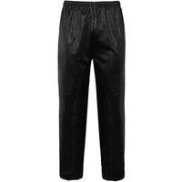 MyShoeStore Straight Leg Elasticated Waist Joggers Track Pants in Black | Size: XL