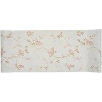 Living and Home Romantic Pastoral Style Wallpaper with Blossoms & Winding Vines in Light Blue