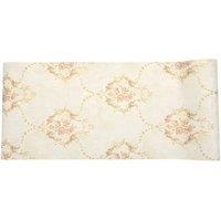 Living and Home Elegant Floral Wallpaper with Rose Vine Diamond Pattern Wall Decor Roll in Cream