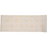 Living and Home Vintage Damask Wallpaper Roll with Symmetrical Blooms & Curled Vines in Beige