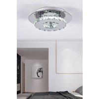 Modern Small Crystal LED Ceiling Light for Hallways & Corridor in Silver