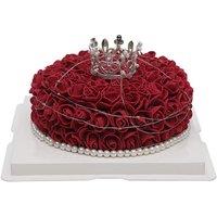 Living and Home Rose Cake Unique Gifts For Women Mom in Dark Red