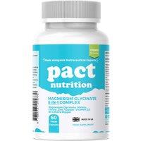 Pact Nutrition Magnesium Glycinate 8 in 1 Complex - 60 Capsules in Aqua | Size: 60 Caps