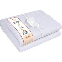 Igenix Digital Heated Underblanket, 75W, Polyester, 1-9hr Timer, Machine Washable, White, Double Size in White