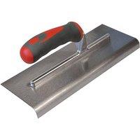 Faithfull Edging Trowel Soft Grip Handle 11 X 4.3/4In in Silver