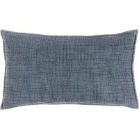 Yard Ribble 100% Cotton Acid Wash Cushion in Blue | Size: 40 cm x 60 cm
