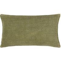 Yard Ribble 100% Cotton Acid Wash Cushion in Khaki | Size: 40 cm x 60 cm