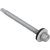 Forgefix Techfast Hex Head Roofing Screw Self-Drill Light Section 5.5 X 70Mm in Silver