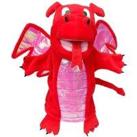 Fiesta Crafts Red Dragon Hand Puppet with Moving Mouth & Wings