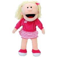 Fiesta Crafts White Hand Puppet Soft & Interactive with Moving Mouth & Arms