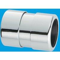 McAlpine 32G-CB Chrome Plated Brass Compression Straight Connector 32mm in Silver