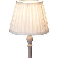 Lighting Collection Taper Pleat Silk Shade 20Cm White Lamp Shade