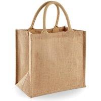 Westford Mill Jute Mini Tote Shopping Bag (14 Litres) in Natural