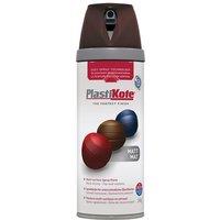 Plastikote 23106 400ml Premium Spray Paint - Matt Chocolate in Brown