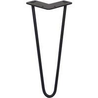 Monstershop 4 x 12" Hairpin Legs - 2 Prong - 10mm - Black