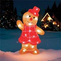 mysmartbuy 31cm Gingerbread Man LED Decoration 30L Warm White LED Battery Powered