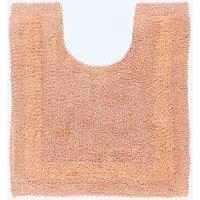 Homescapes Luxury Pedestal Mat Reversible 1600GSM 100% Cotton, 50 x 55cm Bath Mat in Peach | Size: 50 x 55 cm