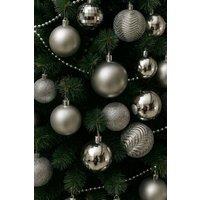Neo Set of 36 Christmas Tree Ornaments Baubles Set in Silver