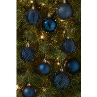 Neo Set of 36 Christmas Tree Ornaments Baubles Set in Dark Navy