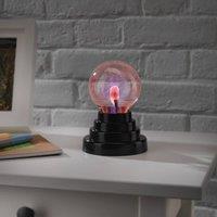 Menkind RED5 Battery Operated Mini Dynamic Plasma Ball Interactive Table Lamp in Black