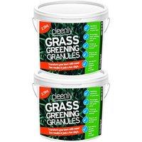 cleenly Grass Greening Granules Lawn Fertiliser - Make Grass Greener 2.5kg x2 in Green