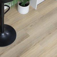 FloorPops Light Oak Self Adhesive Vinyl Floor Planks Pack of 7 (0.98sqm) in Light Brown | Size: 152.4mm x 914.4mm