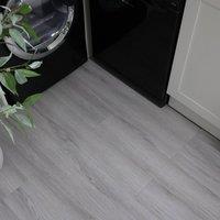 FloorPops Light Grey Self Adhesive Vinyl Floor Planks Pack of 7 (0.98sqm) | Size: 152.4mm x 914.4mm