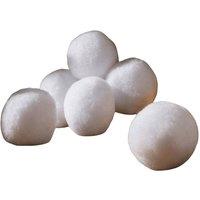 Samuel Alexander 6cm 12 Pack of White Fabric Christmas Faux Snowballs