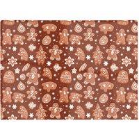 Warren Reed - Designer Gingerbread Cookies Glass Chopping Board in Brown
