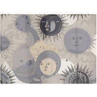 Warren Reed - Designer Grey Black Abstract Moon & Sun Glass Chopping Board