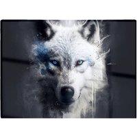 Warren Reed - Designer White Wolf Face Splashart Dark Backgrouns Glass Chopping Board
