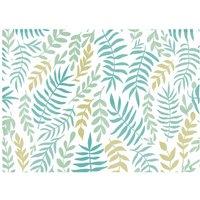 Warren Reed - Designer Multicolor Leafs & Branches Glass Chopping Board in Green