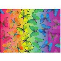 Warren Reed - Designer Multicoloured Butterfly Pattern Glass Chopping Board in Green