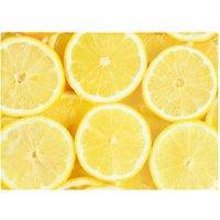 Warren Reed - Designer Vibrant Lemons Glass Chopping Board in Yellow