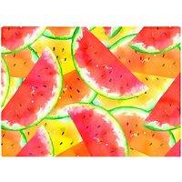 Warren Reed - Designer Melon Print Glass Chopping Board in Red