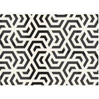 Warren Reed - Designer Hexagonal Geometric Pattern Glass Chopping Board in Black