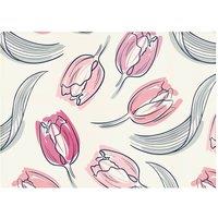 Warren Reed - Designer Tulips Glass Chopping Board in Pink