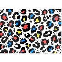 Warren Reed - Designer Coloured Leopard Print Glass Chopping Board in Blue