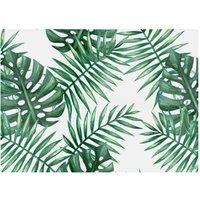 Warren Reed - Designer Watercolour Tropical Leaves Glass Chopping Board in Green