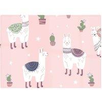 Warren Reed - Designer Happy Lama Glass Chopping Board in Pink